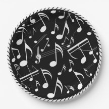 Black and White Notes Pattern