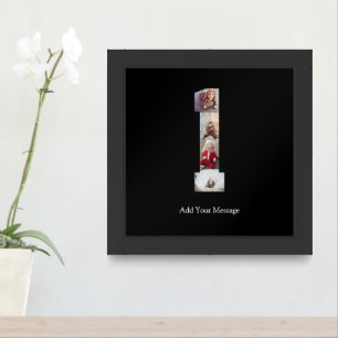 Black and White Number 1 Photo Collage Framed Art