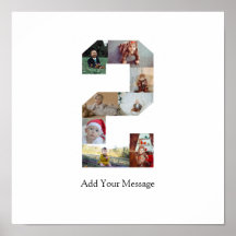 Black and White Number 2 Photo Collage