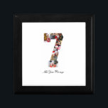 Black and White Number 7 Photo Collage Gift Box<br><div class="desc">This customizable product is where photos are arranged to form the shape of a number. It is often used for milestone celebrations like birthdays, anniversaries, or achievements, allowing users to showcase memorable images within a single, eye-catching display. The designs typically offer spaces for various photo sizes and orientations, ensuring a...</div>