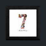Black and White Number 7 Photo Collage Gift Box<br><div class="desc">This customizable product is where photos are arranged to form the shape of a number. It is often used for milestone celebrations like birthdays, anniversaries, or achievements, allowing users to showcase memorable images within a single, eye-catching display. The designs typically offer spaces for various photo sizes and orientations, ensuring a...</div>
