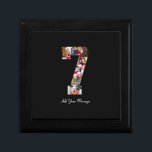 Black and White Number 7 Photo Collage Gift Box<br><div class="desc">This customizable product is where photos are arranged to form the shape of a number. It is often used for milestone celebrations like birthdays, anniversaries, or achievements, allowing users to showcase memorable images within a single, eye-catching display. The designs typically offer spaces for various photo sizes and orientations, ensuring a...</div>