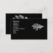 Black and white Oak Leaf Card (Front/Back)