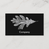 Black and white Oak Leaf Card (Back)