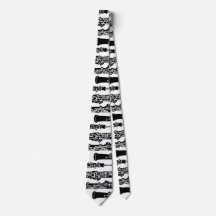 Black and White Oboe Tie