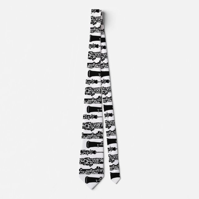 Black and White Oboe Tie (Front)