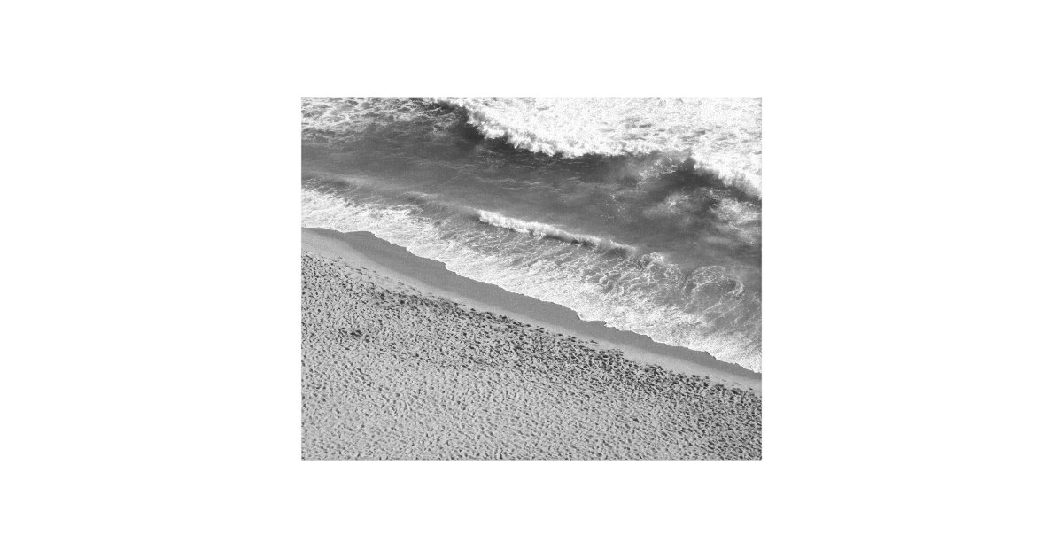 Black and White Ocean Canvas Print Zazzle