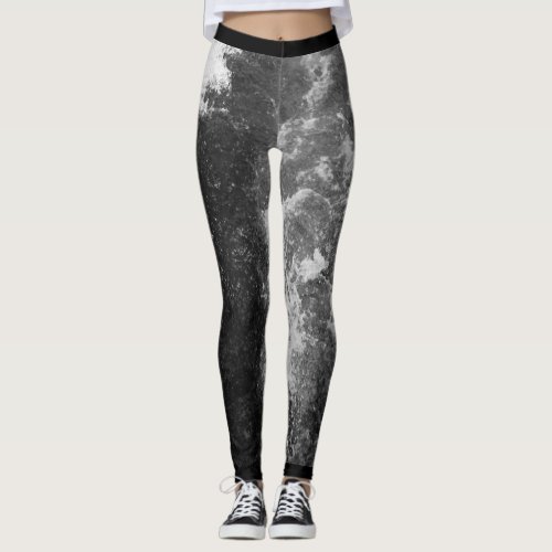 Black and White Ocean Surf Leggings