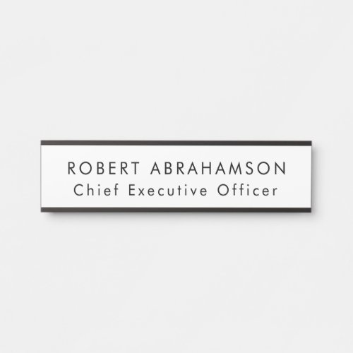 Black and White Office Door Signs Sign