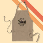 Black And White Officially Retired Apron at Zazzle