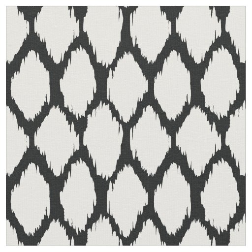 Black and White Ogee Pattern Fabric