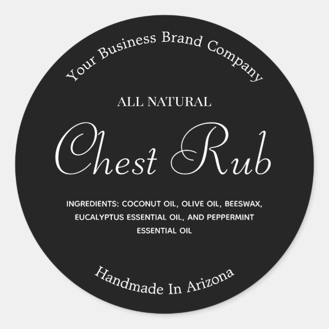 Black And White Ointment Cold Rub Product Label (Front)