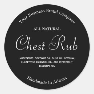 Black And White Ointment Cold Rub Product Label