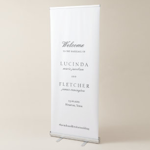Black and White Old Money Wedding Welcome Sign