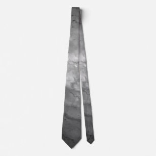 Black and White Ombre Marble Elegant Modern Chic Neck Tie