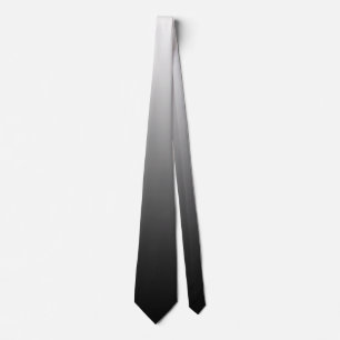Black and white ombre  neck tie