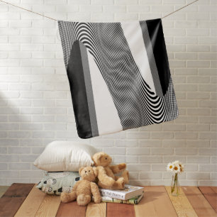Black And White Op Art Design, Baby Blanket