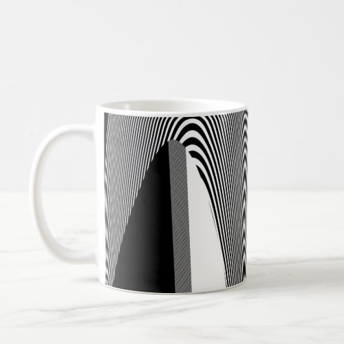 Black And White Op Art Design Coffee Mug