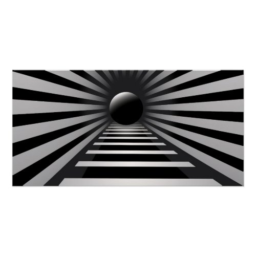 Black and White Op Art  Poster