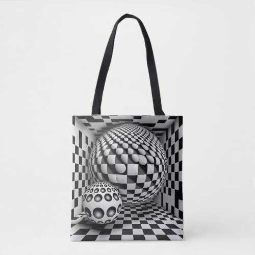 Black And White Op_Art Tote Bag