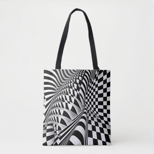 Black And White Op_Art Tote Bag