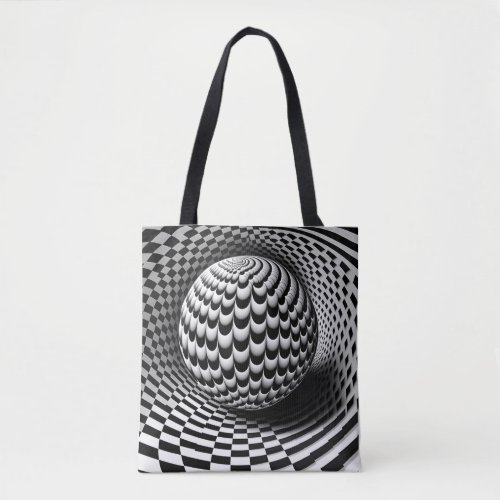 Black And White Op_Art Tote Bag