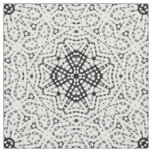 Black and white openwork geometric pattern fabric