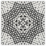 Black and white openwork geometric pattern fabric