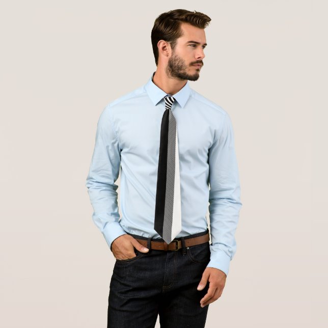 Black And White Optical Art Design, Neck Tie (In Situ)