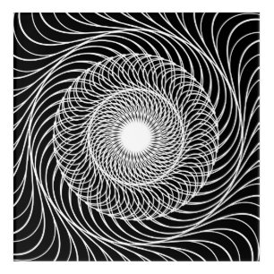 Black and white optical illusion art