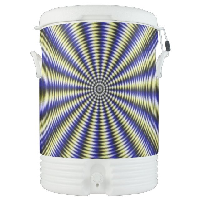 Black and White Optical Illusion Beverage Cooler (Front)