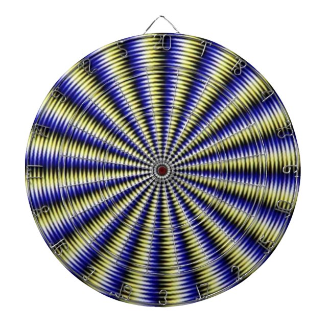 Black and White Optical Illusion  Dart Board (Front)