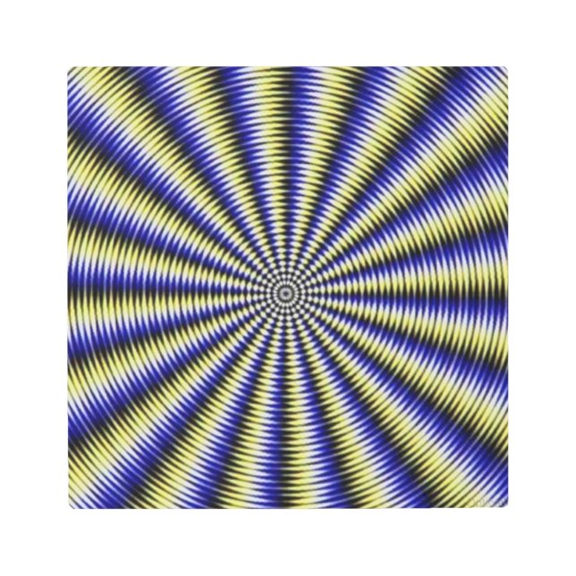 Black And White Optical Illusion Metal Print (Front)
