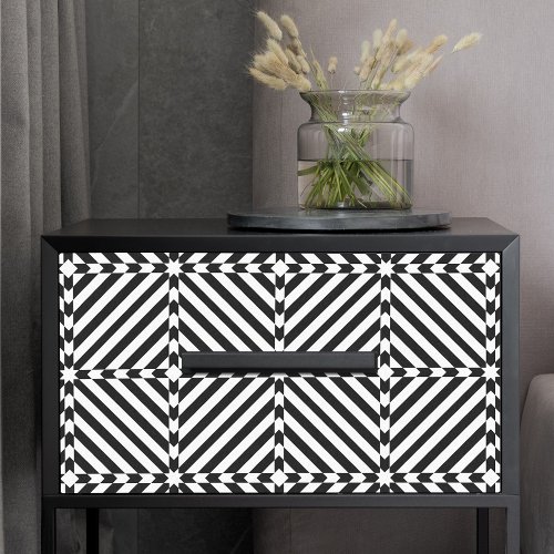 Black and White Optical Illusion Mosaic Pattern Tissue Paper