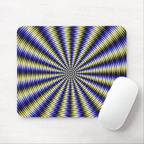 Black and White Optical Illusion Mouse Pad