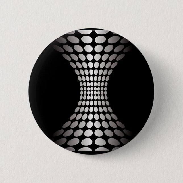 Black and White Optical Illusion Pinback Button (Front)