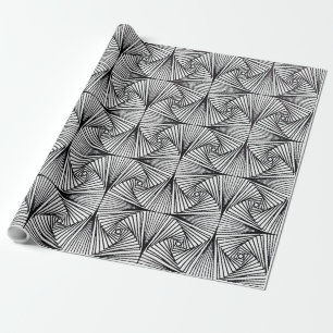 Black and White Optical Illusion Wrapping Paper