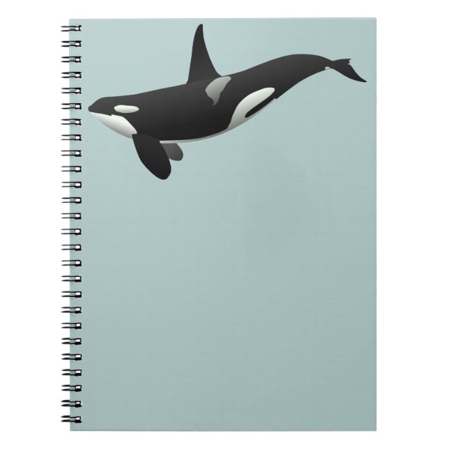 Black and White Orca Killer Whale Notebook (Front)