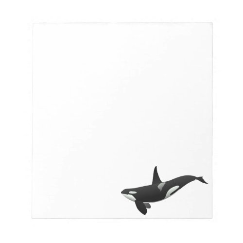 Black and White Orca Killer Whale Notepad