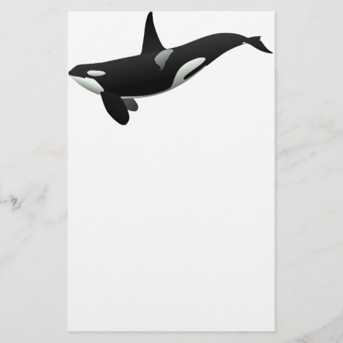 Black and White Orca Killer Whale Stationery