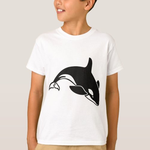 Black and White Orca Killer Whale T_Shirt