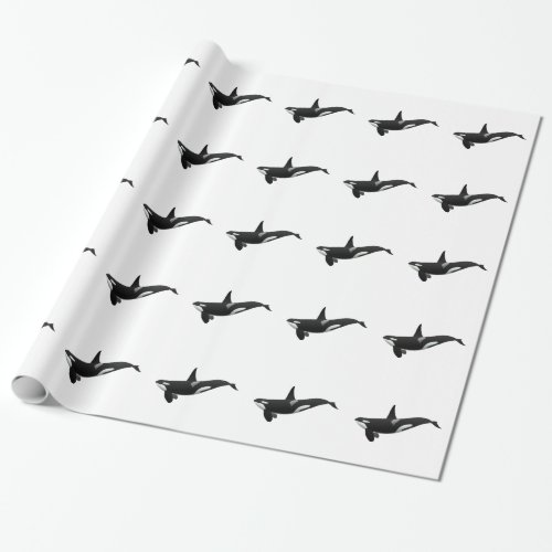 Black and White Orca Killer Whale Wrapping Paper
