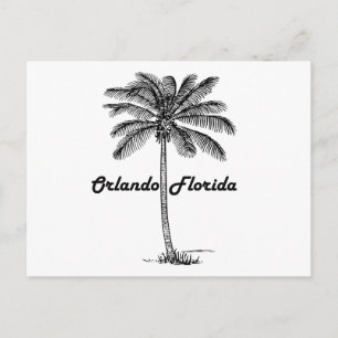 Black and White Orlando & Palm design Postcard