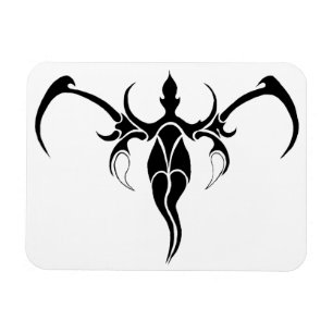 Black and White Ornate Tribal Elephant Mandala Magnet