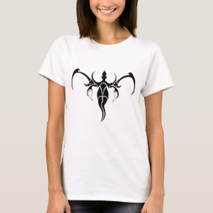 Black and White Ornate Tribal Elephant Mandala T-Shirt