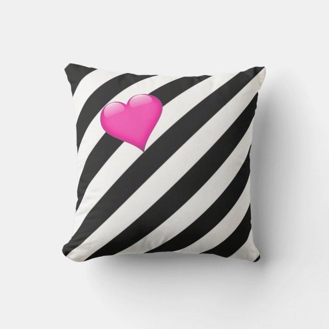 Black and White Outdoor Pillow (Front)