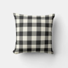 Black and White Outdoor Pillows - Gingham Pattern