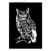 Black and White Owl Art (Front)