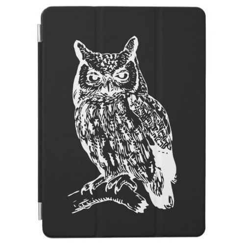 Black and White Owl Design iPad Air Cover