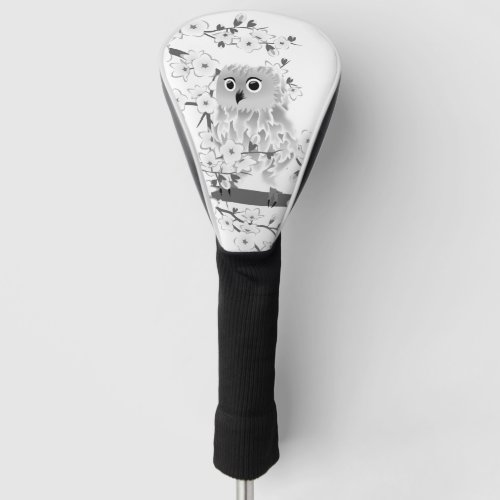 Black and White Owl  Golf Head Cover